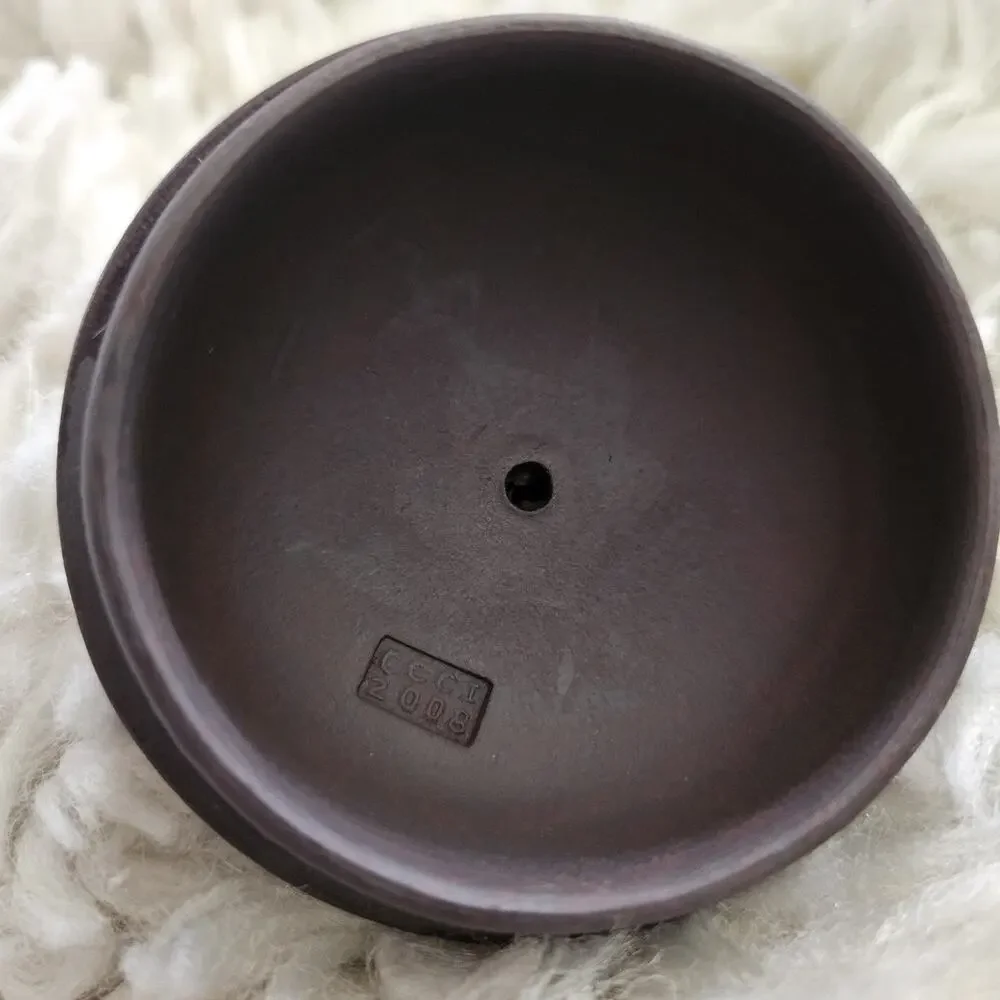 Vintage Rare Yixing Zisha Purple Clay Teapot Cat Lid Chinese Handcrafted
